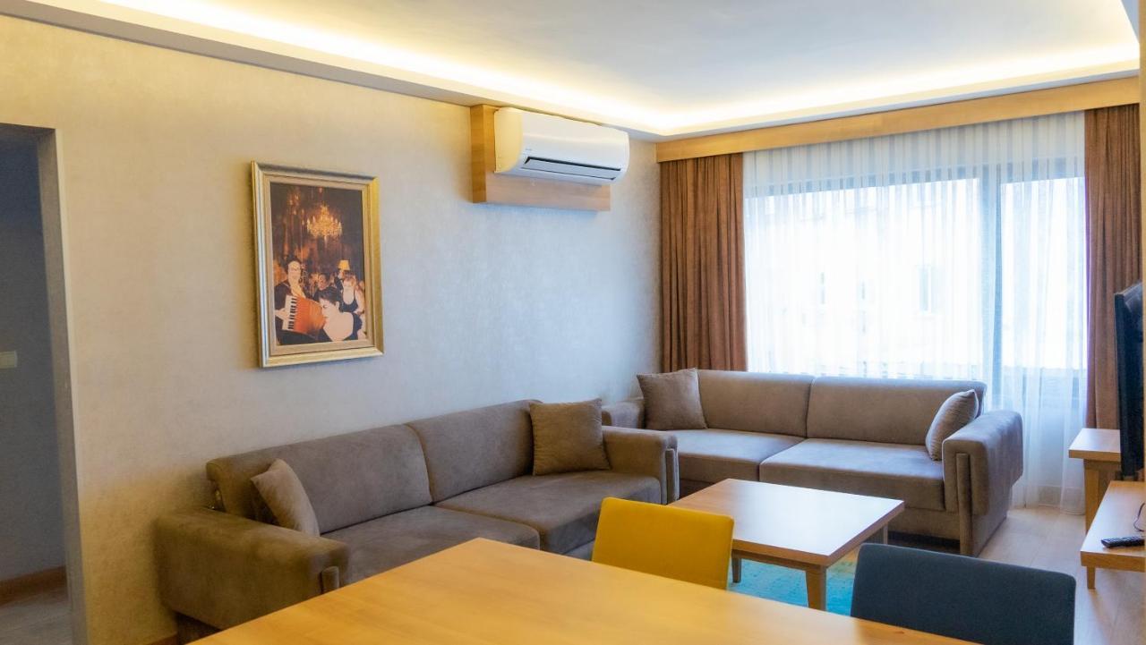 Bursa Suites Apart Otel Ngoại thất bức ảnh A living room in a hotel